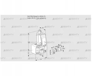 VAS1W0/W25R/NW (88017269) Газовый клапан Kromschroder