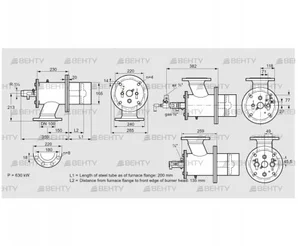 ZIO 165HBL-200/135-(24E)D (84099946) Газовая горелка Kromschroder