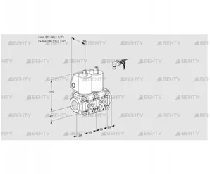 VCS2E32R/32R05NNWL/PPPP/PPPP (88102651) Сдвоенный газовый клапан Kromschroder