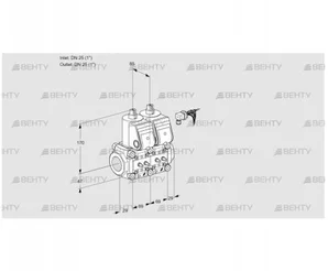 VCS2E25R/25R05NNWR/MMMM/PPPP (88107590) Сдвоенный газовый клапан Kromschroder