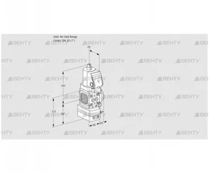 VAD1T-/25N/NQSR-100A (88033390) Газовый клапан с регулятором давления Kromschroder