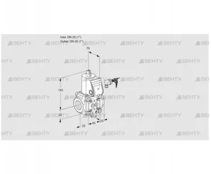 VAS125R/NW (88000571) Газовый клапан Kromschroder