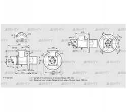 BIO 140KBL-200/185-(67)E (84199210) Газовая горелка Kromschroder