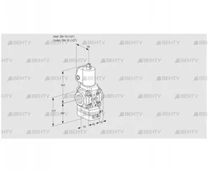 VAG1T15N/NQSLBA (88008317) Газовый клапан с регулятором соотношения Kromschroder