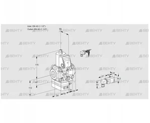 VAD2E40R/40R05D-50VKR/-3/3- (88107818) Газовый клапан с регулятором давления Kromschroder