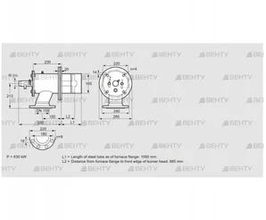 ZIO 165HD-1050/985-(15)D (84199003) Газовая горелка Kromschroder