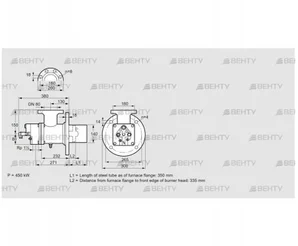 BIO 140RM-350/335-(48)E (84008747) Газовая горелка Kromschroder