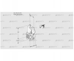 VAS1E20R/20R05FNWR/PP/PP (88103630) Газовый клапан Kromschroder