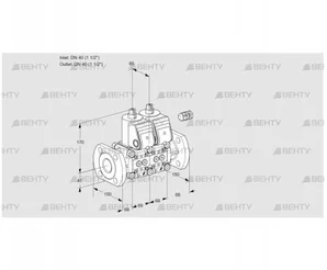 VCS2E40F/40F05NNKR3/PPPP/PPPP (88101918) Сдвоенный газовый клапан Kromschroder