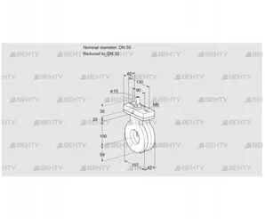 BVA50/32Z05F (88300513) Дроссельная заслонка Kromschroder