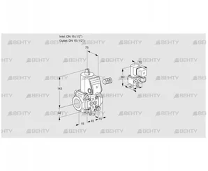 VAS115R/NW (88014294) Газовый клапан Kromschroder