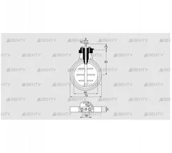 DKR 40Z03F350A (03149279) Дроссельная заслонка Kromschroder