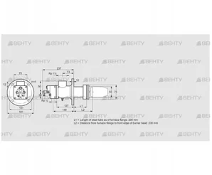 BIC 50HG-200/235-(38)D (84030132) Газовая горелка Kromschroder