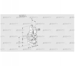 VAD125R/NQSR-50A (88012662) Газовый клапан с регулятором давления Kromschroder