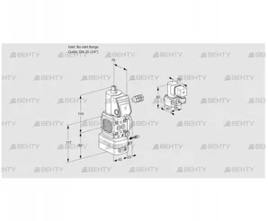 VAG1-/20R/NWAE (88001473) Газовый клапан с регулятором соотношения Kromschroder