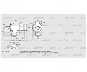 ZIO 200KB-100/85-(34)D (84199122) Газовая горелка Kromschroder