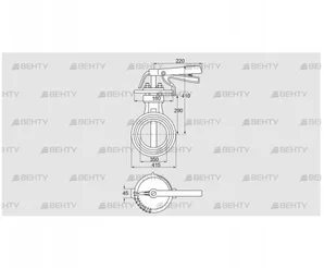 DKR 350Z03H650D (72701560) Дроссельная заслонка Kromschroder