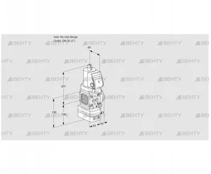 VAD3T-/50N/NQSR-100A (88007187) Газовый клапан с регулятором давления Kromschroder