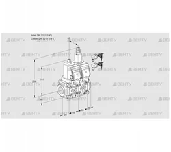 VCS2E32R/32R05NLWGR8/PPPP/PPPP (88105020) Сдвоенный газовый клапан Kromschroder