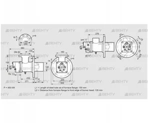 BIO 140RBL-150/135-(54)E (84008021) Газовая горелка Kromschroder