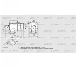 ZIO 200RD-250/235-(40)D (84277130) Газовая горелка Kromschroder