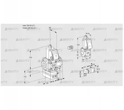 VAG2E50R/50R05GEVWR/3-/ZS (88106486) Газовый клапан с регулятором соотношения Kromschroder