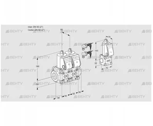 VCS3E50R/50R05NNWR6/PPPP/PPBS (88106550) Сдвоенный газовый клапан Kromschroder