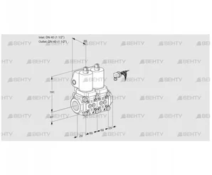 VCS2E40R/40R05NNWSL/PPPP/PPPP (88106692) Сдвоенный газовый клапан Kromschroder