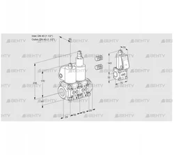 VCS2E40R/40R05NLWL3/PPBS/PPPP (88103444) Сдвоенный газовый клапан Kromschroder