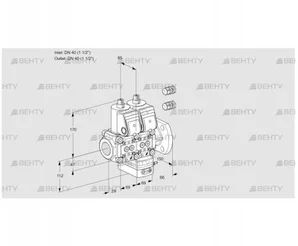 VCG2E40R/40F05NGEWR3/PPPP/PPPP (88101573) Клапан с регулятором соотношения Kromschroder