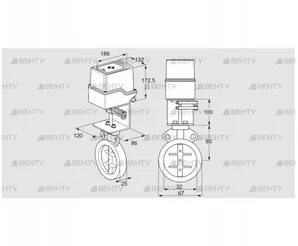 IDR32Z03D100AU/50-15W15E (88302781) Дроссельная заслонка Kromschroder