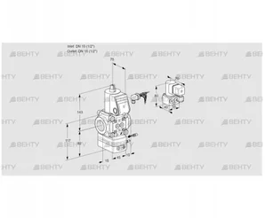 VAG115R/NWBE (88000515) Газовый клапан с регулятором соотношения Kromschroder