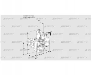 VAG240F/NKAE (88031943) Газовый клапан с регулятором соотношения Kromschroder