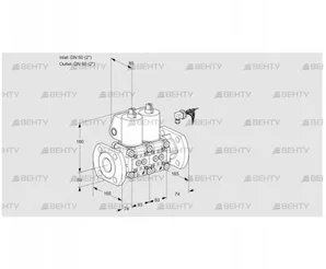 VCS3E50F/50F05NNKL3/PPPP/PPPP (88107458) Сдвоенный газовый клапан Kromschroder