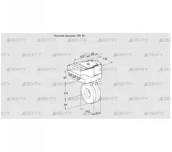 IBG80Z05/20-60W3T (88300237) Дроссельная заслонка Kromschroder