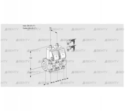 VCS1E25R/25R05NNWR6/PPPP/PPPP (88104502) Сдвоенный газовый клапан Kromschroder