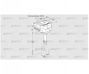 IBH80Z01A/40A2DR10 (88300490) Дроссельная заслонка Kromschroder