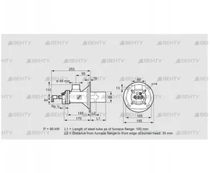 BIOA 65HM-100/35-(72)D (84022516) Газовая горелка Kromschroder