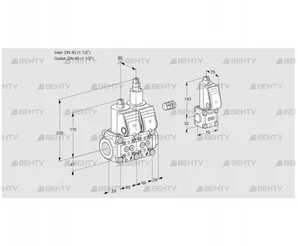 VCS2E40R/40R05NLWR/PPPP/ZSPP (88102688) Сдвоенный газовый клапан Kromschroder