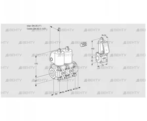 VCS2E25R/40R05NNWL/ZSPP/PPPP (88104611) Сдвоенный газовый клапан Kromschroder