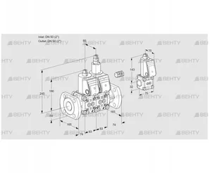 VCS3E50F/50F05NLWR/PPPP/PPBS (88107035) Сдвоенный газовый клапан Kromschroder