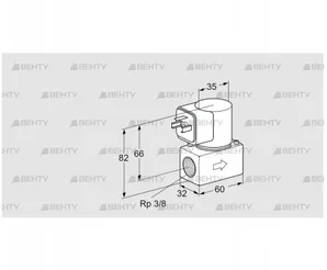 VG 10R01K6 (85233030) Запорный газовый клапан Kromschroder