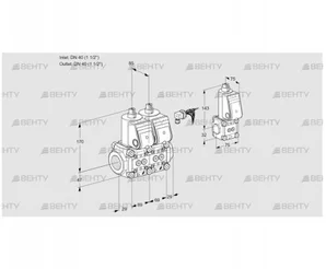 VCS2E40R/40R05NNWR3/PPPP/PPZS (88104351) Сдвоенный газовый клапан Kromschroder