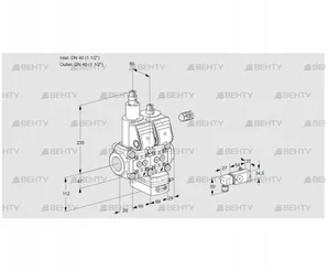 VCV2E40R/40R05LVKWR/PP3-/MMMM (88103555) Клапан с регулятором соотношения Kromschroder