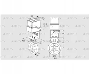 IDR250Z03D100AS/50-60W30E (88303035) Дроссельная заслонка Kromschroder