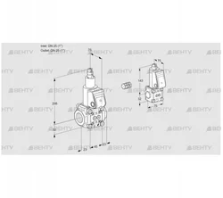 VAS1E25R/25R05LWR/PP/BS (88100516) Газовый клапан Kromschroder