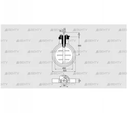 DKR 450Z03F350D (03149263) Дроссельная заслонка Kromschroder