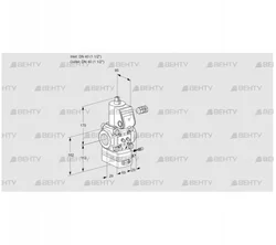 VAG240R/NWAE (88003960) Газовый клапан с регулятором соотношения Kromschroder