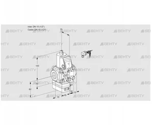 VAH1E15R/15R05HEVWR/PP/PP (88102610) Клапан с регулятором расхода Kromschroder