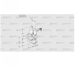 VAD350R/NW-50A (88034097) Газовый клапан с регулятором давления Kromschroder